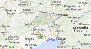 Map Friuli Venezia Giulia - Italy