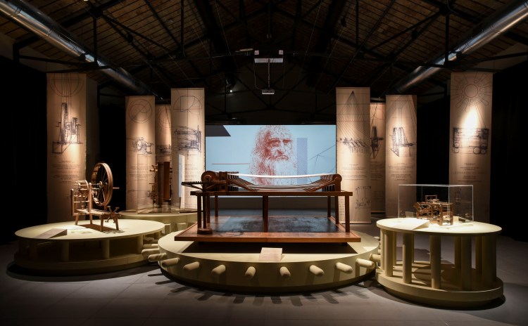 Leonardo da Vinci, l'ingegno, il tessuto Prato Toscana
