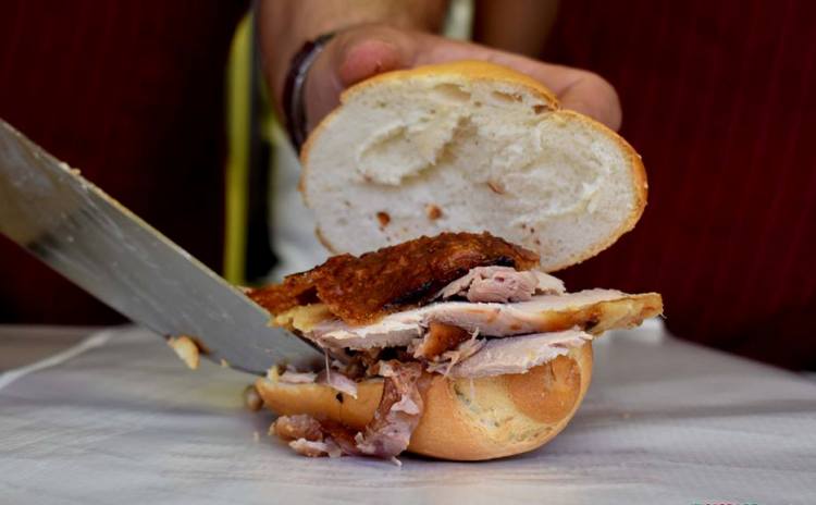 Italian Porchetta Feast Abruzzo Italy