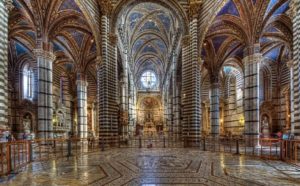 Uncovering the floor of the Siena Cathedral - Tuscany - Italy