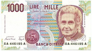 Maria Montessori - 1.000 lire